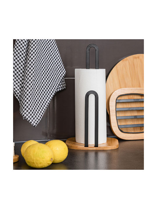 Estia Metallic Paper Towel Holder Essentials Black 16x16x31.3cm 01-13196