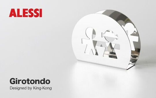 Alessi Girotondo Suport pentru șervețele Metalică Argintiu 11x11x8.5cm AKK51