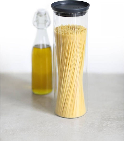 Brabantia Ваза за Обща Употреба с Капак Стъклена Сива 1900ml
