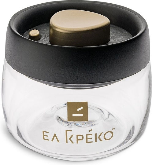 El Greco Βάζο για Καφέ με Καπάκι Γυάλινο Καφέ 400ml