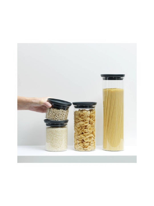 Brabantia Βάζο Γενικής Χρήσης με Καπάκι Γυάλινο Γκρι 300ml