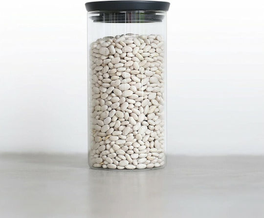 Brabantia Ваза за Обща Употреба с Капак Стъклена Сива 1100ml