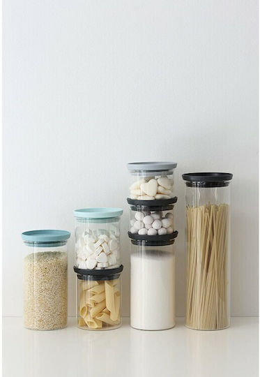 Brabantia Ваза за Обща Употреба с Капак Стъклена Сива 1100ml