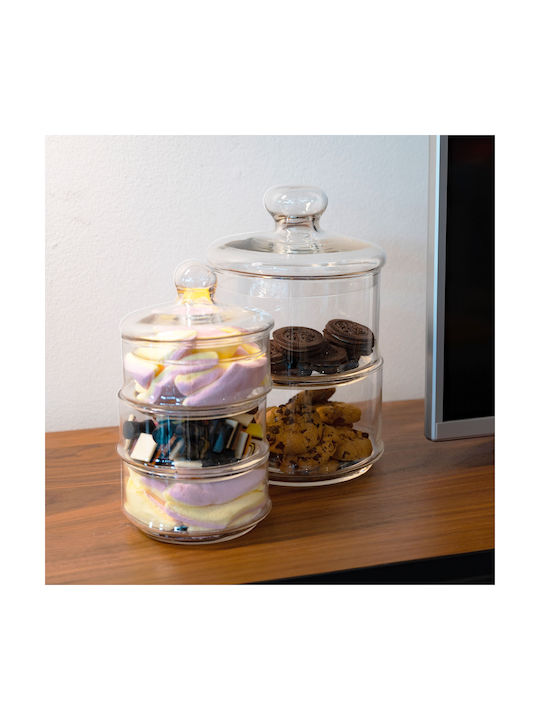 Alpina Appliances Allgemeine Verwendung Lebensmittelglas mit Deckel Transparent 16x16x28cm 1Stück