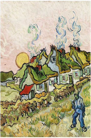 Houses Figure 1890 Картина Копие на Ван Гог Платнен 40x50см