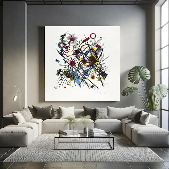 Lithographie Fur Die Painting on Canvas 100x100cm