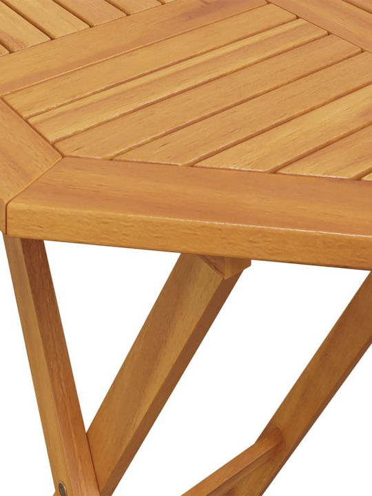 Table for Small Outdoor Spaces Made of Acacia Foldable Brown 70x70x75cm