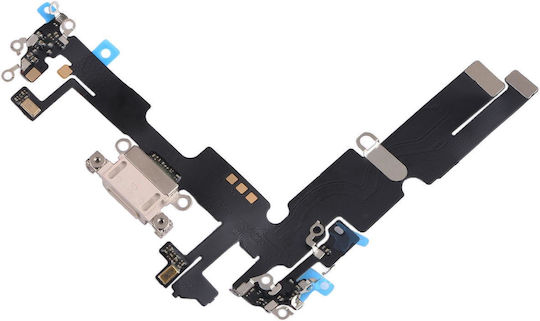 Iphone 14 Plus Charging Port Flex Cable White