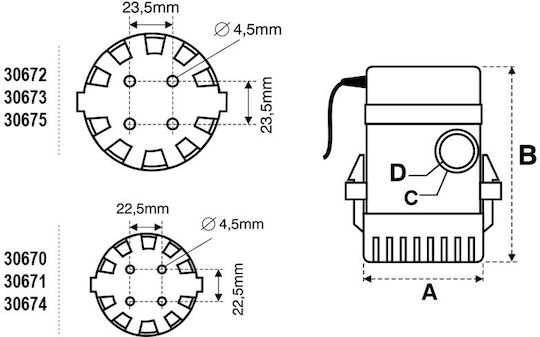Lalizas Pumpe Wassertransfusion für Boot Automatisch 12V