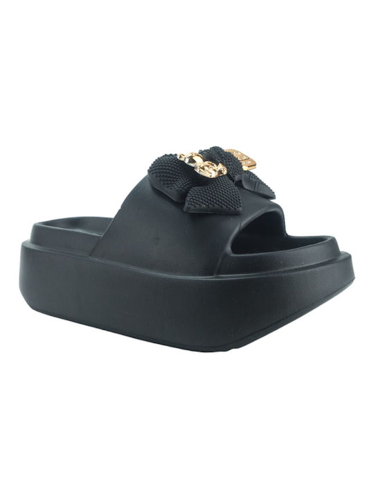 Plato Women's Flat Sandals in Black Color