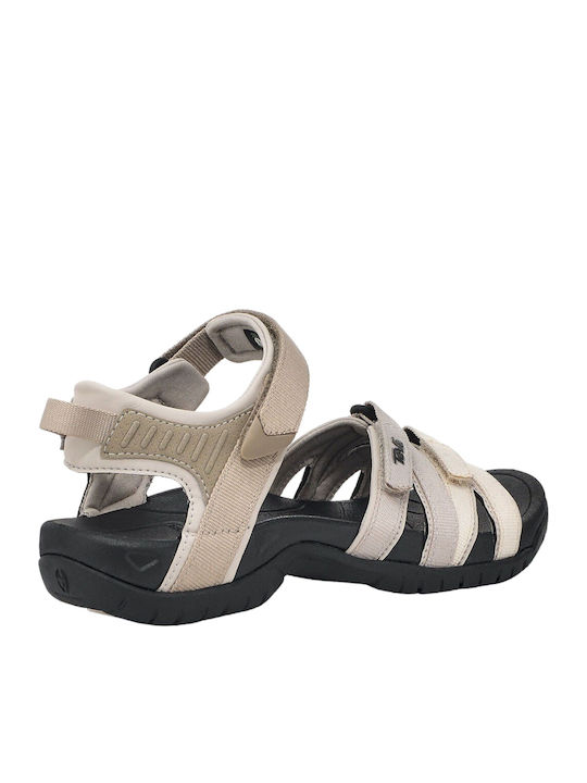 Tirra Flache Sandalen für Damen Sportlich in Ecru Farbe