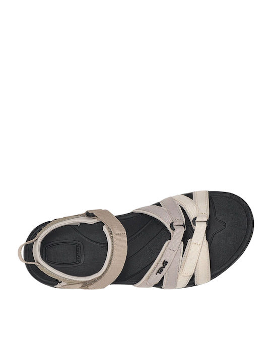 Tirra Flache Sandalen für Damen Sportlich in Ecru Farbe