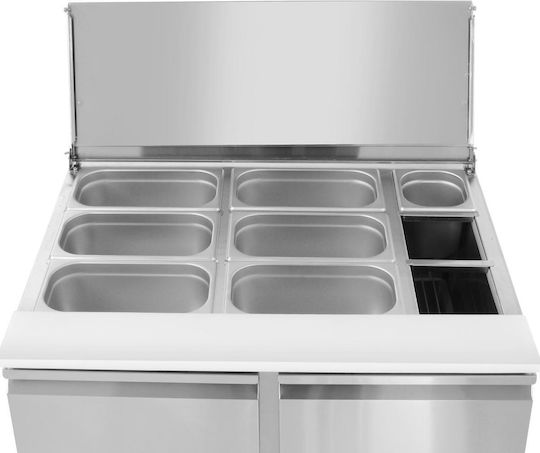 Hendi General Use Food Jar with Lid made of Stainless Steel Grey 32.5x10x53cm