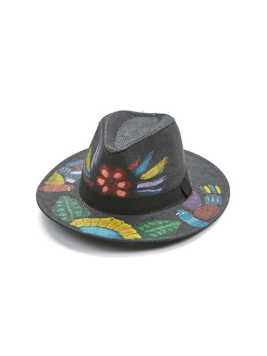 Verde Wicker Women's Hat Black