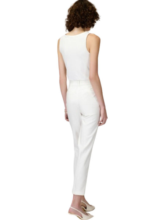Γυναικείο Capri Chino Παντελόνι σε Ίσια Γραμμή Off White