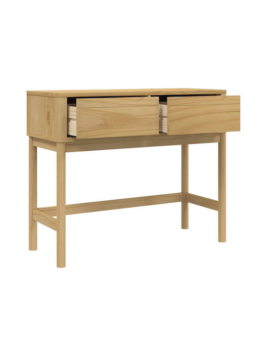 Solid Wood Console Table Coffee L89.5xW36.5xH73cm