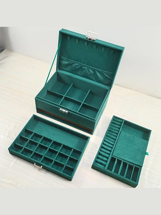 Кутия За Бижута Зелен 11.5x24.5x17.5см