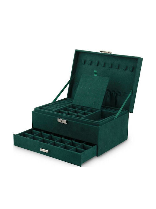 Кутия За Бижута Зелен 11.5x24.5x17.5см