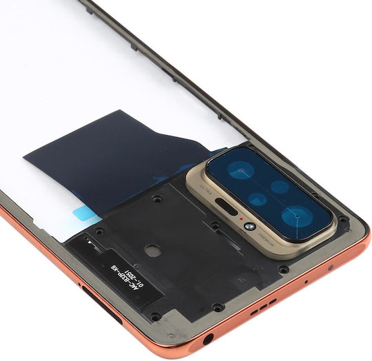 Original Middle Frame Bezel Plate Xiaomi Redmi Note 10 Pro Max Redmi Note 10 Pro Redmi Note 10 Pro India M2101k6p M2101k6g M2101k6i Gold
