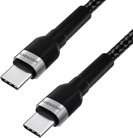 Wozinsky USB 2.0 USB-C Male To USB-C 65W PD Cable Black 2m WNBCC2