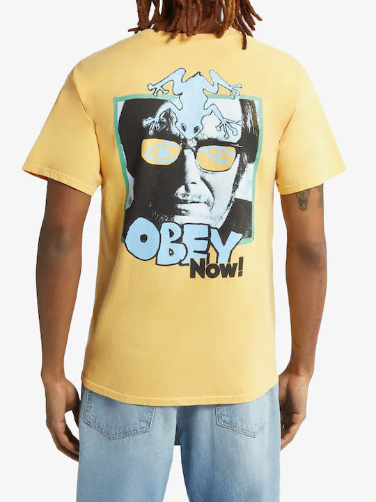 Obey T-shirt Bărbătesc cu Mânecă Scurtă Pigment Sunflower