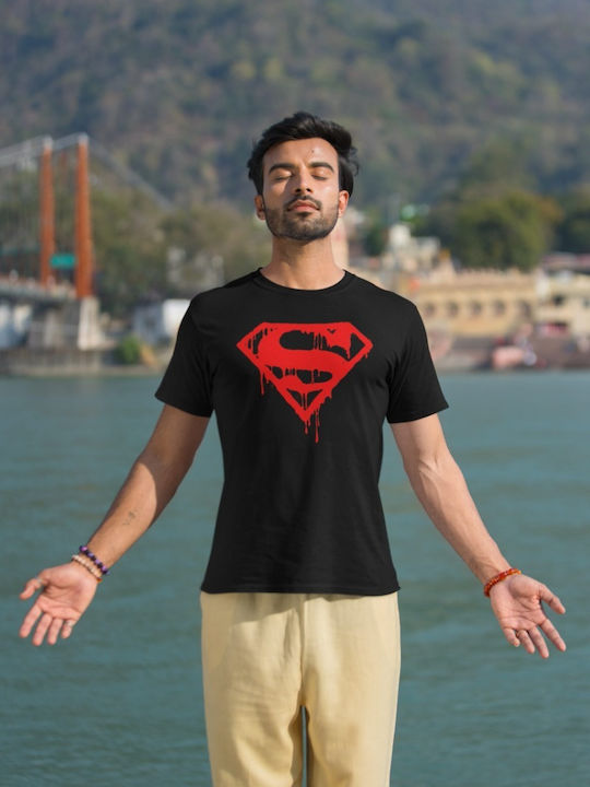 T-shirt Superman Μαύρο