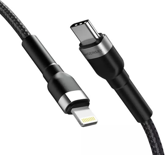 Wozinsky USB-C to Lightning Cable 30W Μαύρο 2m (WNBCL2)