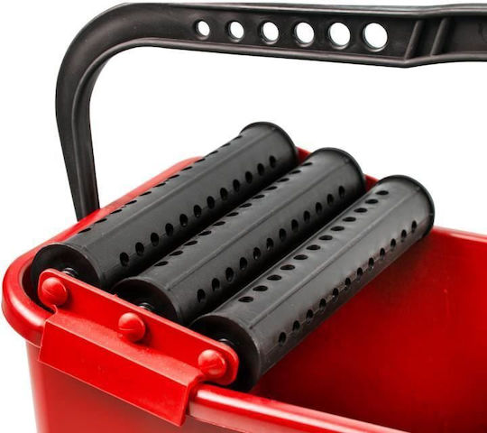 Artool Kunststoff Mop Eimer mit Räder 20lt Rote