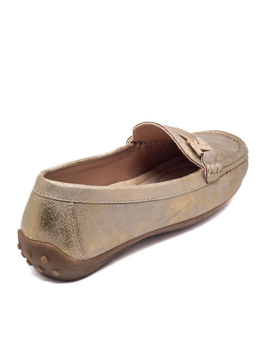 Women's Moccasins in Gold Color