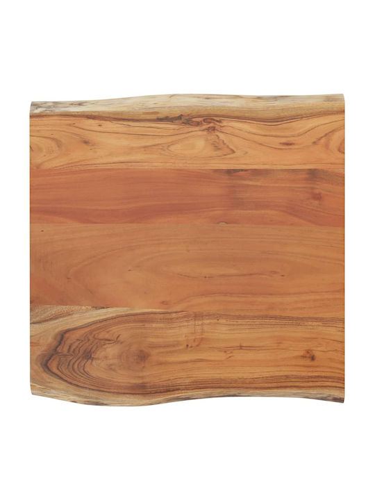 vidaXL Square Table Surface made of Solid Wood Brown 60x60x2.5cm 370618 1pcs