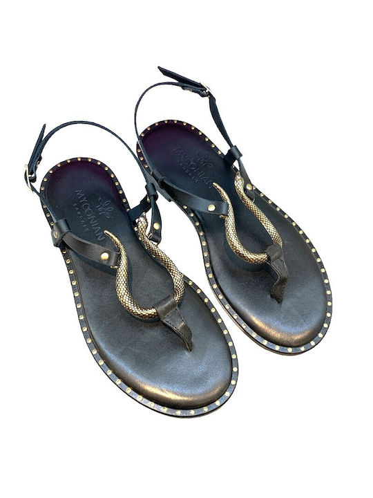 Myconian Greek Sandal Women's Sandals Black
