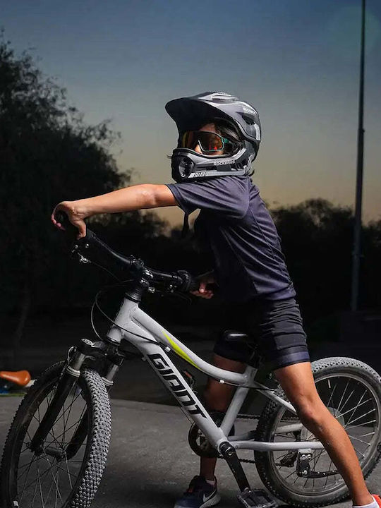 Rockbros Kinderfahrrad- / Rollerhelme Vollgesicht Fahrrad Stadt Gray