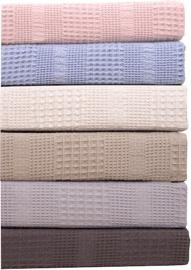 Viopros Blanket Cot Waffle Beige Ecru 120x160cm