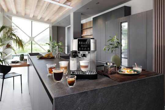 De'Longhi Magnifica Start Αυτόματη Μηχανή Espresso 1450W Πίεσης 15bar με Μύλο Άλεσης Ασημί