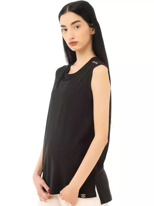 Be:Nation Women's Summer Blouse Cotton Sleeveless Black