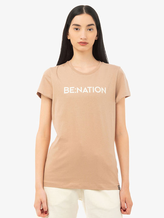 Be:Nation Essentials T-Shirt Braun