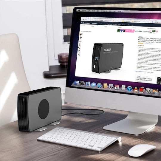 Fideco Carcasă pentru unitate de hard disk 2.5" / 3.5" SATA III cu conexiune USB 3.0