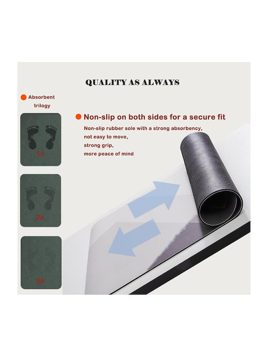 Rutschfest Badematte Rechteckig Gray 50x80cm