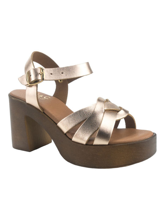 Plato Damen Sandalen in Gold Farbe