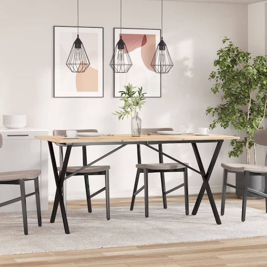 vidaXL Stand de masă din Fontă Negru 120x60x73cm