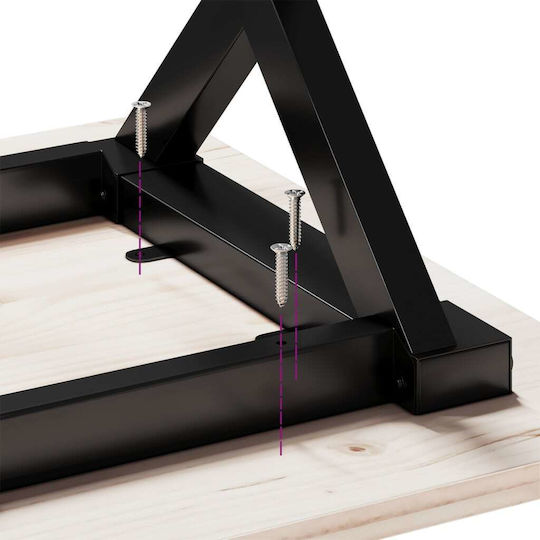 vidaXL Stand de masă din Fontă Negru 120x60x73cm