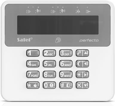 Satel Wireless Security Access-Control Keypad with Screen White PRF-LCD-A2