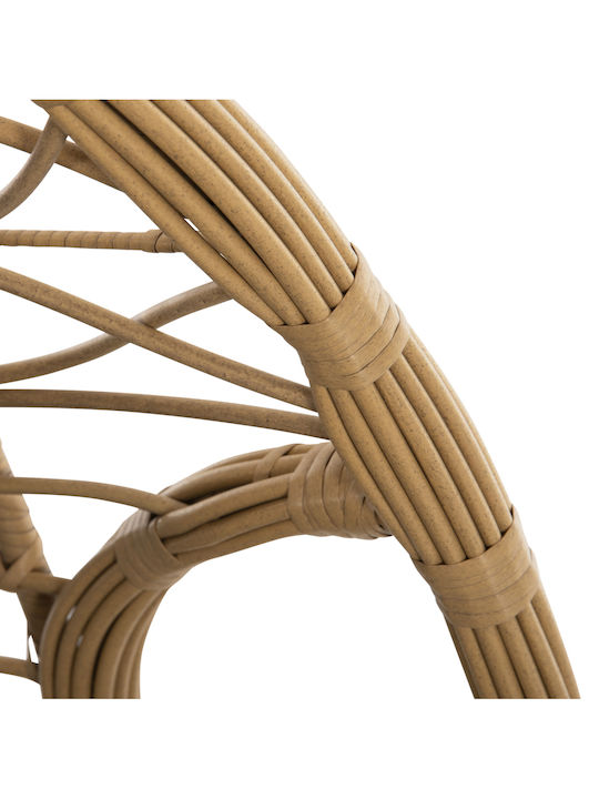 Gracie Κρεμαστή Κούνια Φωλιά με Μαξιλάρι 2 Θέσεων Rattan Μπεζ Μ120xΠ120xΥ200cm
