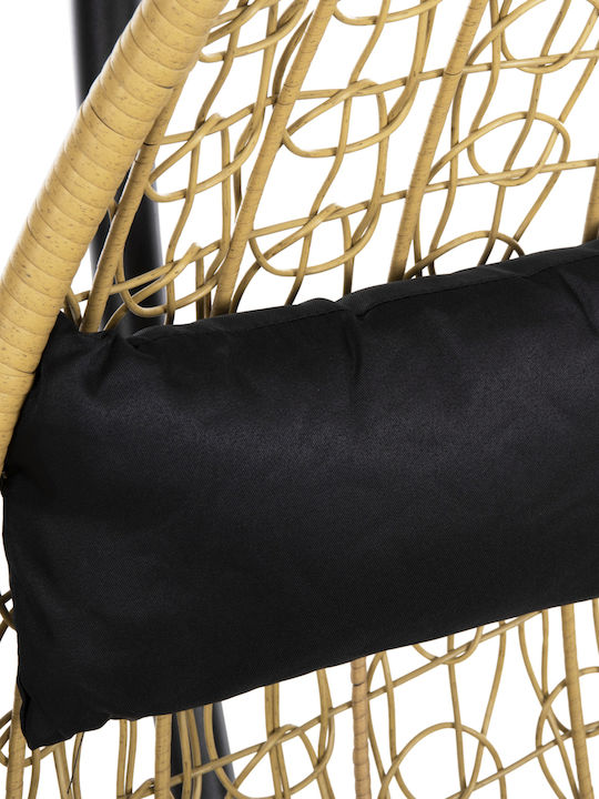 Millie Κρεμαστή Κούνια Φωλιά με Μαξιλάρι Rattan Καφέ Μ95xΠ95xΥ195cm