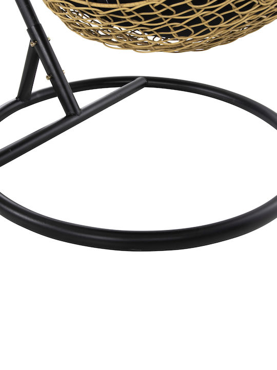 Millie Κρεμαστή Κούνια Φωλιά με Μαξιλάρι Rattan Καφέ Μ95xΠ95xΥ195cm