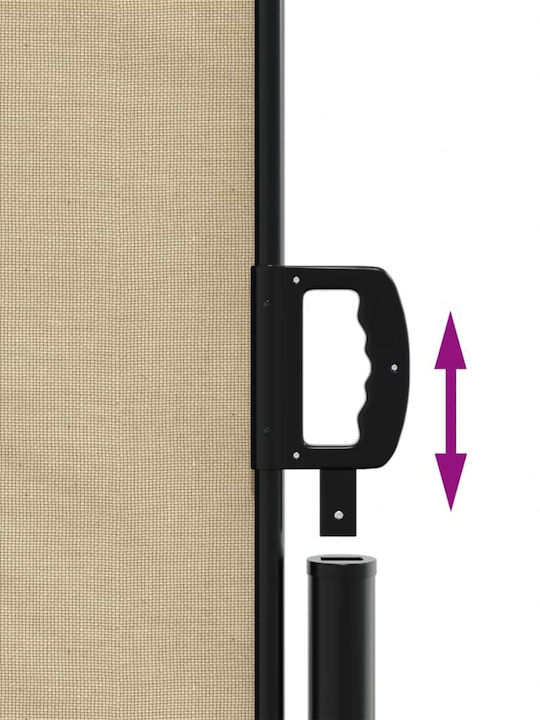 vidaXL Terrace Sideway Sunshade Roller Beige 1x5cm