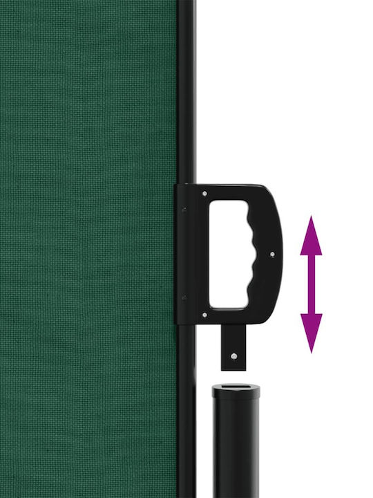 vidaXL Side Sliding Dark Green Shade Sail 200 X 300 Cm