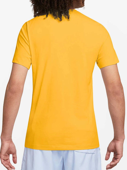 Nike T-shirt Bărbătesc cu Mânecă Scurtă YELLOW