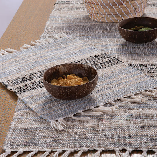 Nef-Nef Homeware Bayen Rutschfest Sommer aus Jute mit Fransen Beige / L.blue Nef-Nef Homeware Bayen Rutschfest Sommer aus Jute mit Fransen Beige / L.blue