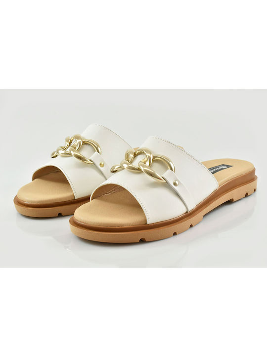 Blondie Women's Flat Sandals in White Color